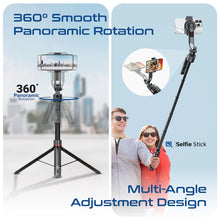 Load image into Gallery viewer, Promate 360° Ai Face Tracking Telescopic Selfie Stick with Auto Pop open Tripod Base