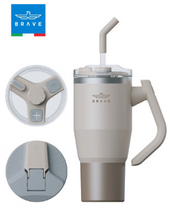 Load image into Gallery viewer, Brave Stainless Steel 950ml Insulated Tumbler with 180° Rotating Handle and Lid with Straw, 100% Leak Proof Travel