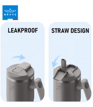 Load image into Gallery viewer, Brave Stainless Steel 950ml Insulated Tumbler with 180° Rotating Handle and Lid with Straw, 100% Leak Proof Travel