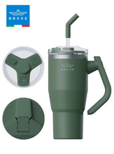 Load image into Gallery viewer, Brave Stainless Steel 950ml Insulated Tumbler with 180° Rotating Handle and Lid with Straw, 100% Leak Proof Travel