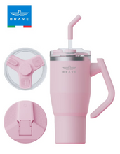 Load image into Gallery viewer, Brave Stainless Steel 950ml Insulated Tumbler with 180° Rotating Handle and Lid with Straw, 100% Leak Proof Travel