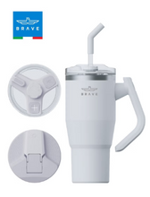 Load image into Gallery viewer, Brave Stainless Steel 950ml Insulated Tumbler with 180° Rotating Handle and Lid with Straw, 100% Leak Proof Travel