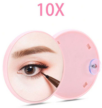 Load image into Gallery viewer, 10X Magnifying Mirror, Small Magnifying Mirror With Suction Cup And Tweezers