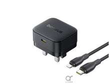 Load image into Gallery viewer, Baseus 20W PD Type-C Fast Charging Wall Charger UK Plug with Ultra Fast Charging Type-C to Lightning Data Cable 1M