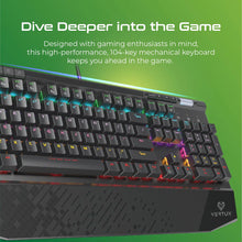 Load image into Gallery viewer, Vertux Tungsten Action Mechanical Gaming Keyboard