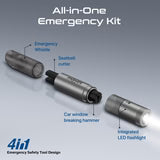 Load image into Gallery viewer, All-in-One Emergency Rescue Tool with Hammer, Seatbelt Cutter & LED Light