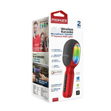 Load image into Gallery viewer, promate 5in1 wireless karaokw microphone & speaker with dynamic rgb lights