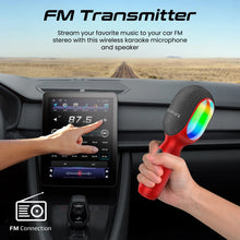 Load image into Gallery viewer, promate 5in1 wireless karaokw microphone & speaker with dynamic rgb lights