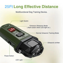 Load image into Gallery viewer, U10 Black Rechargeable Ultrasonic Dog Trainer With Manual