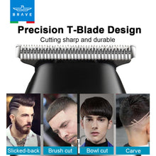 Load image into Gallery viewer, BRAVE Mini Men’s Hair Trimmer Zero Gapped T-Blade Beard Trimmer