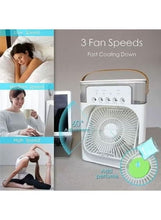 Load image into Gallery viewer, Portable cooling fan with large capacity mist spray for water tank humidifier with 3 speeds