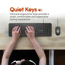 Load image into Gallery viewer, Promate Quiet Key Wired Compact KeyBoard & Mouse