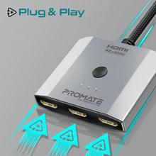 Load image into Gallery viewer, Promate 4k High Resolution 3-in-1 Hdmi Switch