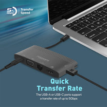 Load image into Gallery viewer, Promate 6-in-1 Highly Versatile USB-C Media Hub with 100W Power Delivery