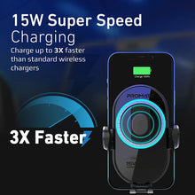 Load image into Gallery viewer, Promate 15W Smart Sensor Car Wireless Charger
