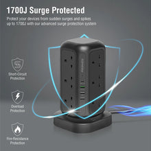 Load image into Gallery viewer, promate 16-in-1 Multi-Socket Surge Protected Power Tower