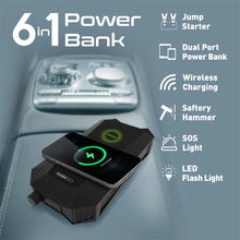 Load image into Gallery viewer, Promate 1500A/12V Car Jump Starter with 19200mAh Power Bank, 10W Qi Charger, Dual QC 3.0 Ports, HexaBolt-20