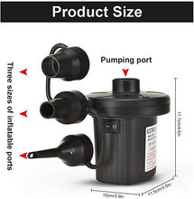 Load image into Gallery viewer, Portable Air Mattress Pump,Quick-Fill Electric Air Pump With 3 Nozzles