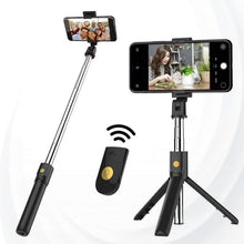 Load image into Gallery viewer, K07 Integrated Tripod Wireless Selfie Stick for Smart Phone Black