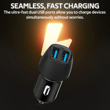 Load image into Gallery viewer, Promate 3.4A Car Charger With Dual USB Ports