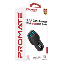 Load image into Gallery viewer, Promate 3.4A Car Charger With Dual USB Ports