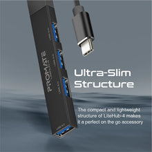 Load image into Gallery viewer, Promate 4-in-1 Multi-Port USB-C Data Hub
