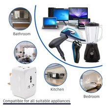 Load image into Gallery viewer, Power Adapter, 3-Pin UK to Multi-Socket Converter
