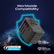 Load image into Gallery viewer, promate 75w ganfast power delivery travel adapter
