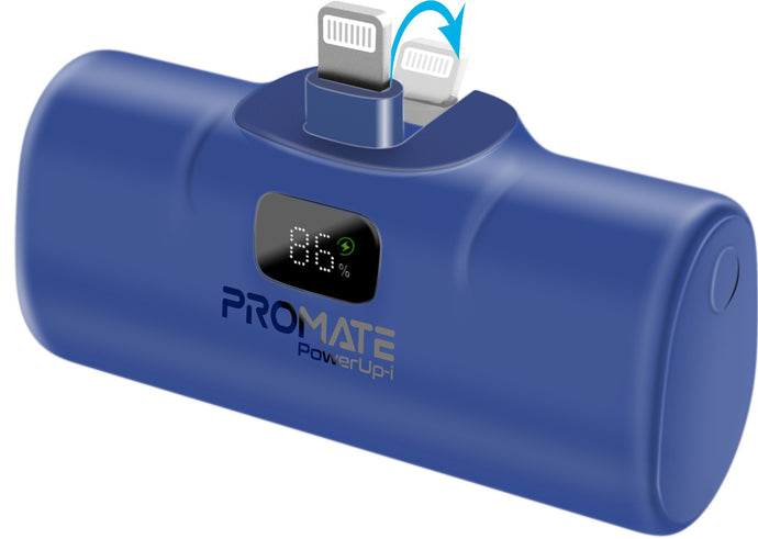 Promate Ultra-compact Fast Charging Powerbank Lighting 5000mah