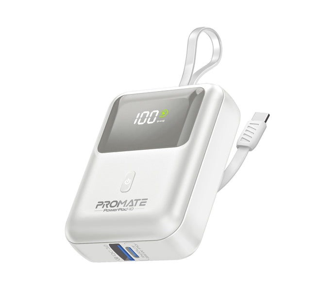 Promate Power Bank 35w Super Speed Built In Usb-c 10000mah
