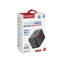 Load image into Gallery viewer, Promate 100w Ganfast Power Delivery Travel Adapter

