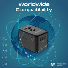 Load image into Gallery viewer, Promate 100w Ganfast Power Delivery Travel Adapter
