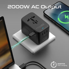 Load image into Gallery viewer, Promate 100w Ganfast Power Delivery Travel Adapter
