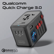 Load image into Gallery viewer, Promate 100w Ganfast Power Delivery Travel Adapter
