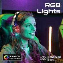 Load image into Gallery viewer, promate active noise cancelling wireless headphones with Rgb lights
