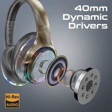 Load image into Gallery viewer, promate active noise cancelling wireless headphones with Rgb lights
