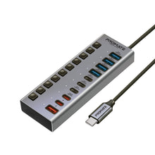 Load image into Gallery viewer, promate 10in1 multiport data charge hub
