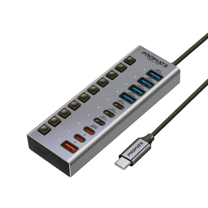 promate 10in1 multiport data charge hub