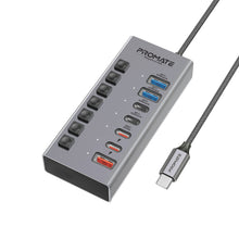 Load image into Gallery viewer, promate 7in1 multiport data charge hub
