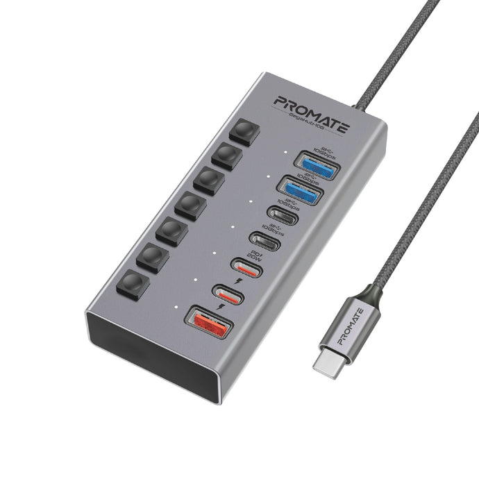 promate 7in1 multiport data charge hub