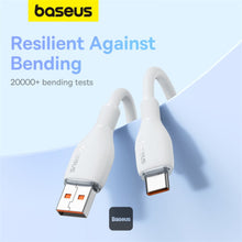 Load image into Gallery viewer, Baseus Pudding Series Fast Charging Cable With High-Speed Data Transmission USB-A to Type-C 100W 6A 1.2M

