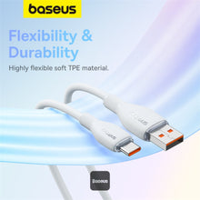 Load image into Gallery viewer, Baseus Pudding Series Fast Charging Cable With High-Speed Data Transmission USB-A to Type-C 100W 6A 1.2M
