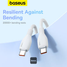 Load image into Gallery viewer, Baseus Pudding Fast Charging Cable With High-Speed Data Transmission Type-C to Type-C 100W 5A 2M
