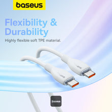 Load image into Gallery viewer, Baseus Pudding Fast Charging Cable With High-Speed Data Transmission Type-C to Type-C 100W 5A 2M
