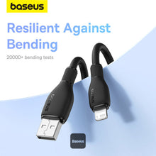 Load image into Gallery viewer, Baseus Pudding Series Fast Charging Cable With High-Speed Data Transmission USB-A to Lightning 20W 2.4A 2M
