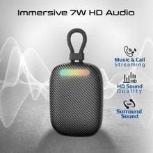 Load image into Gallery viewer, Promate Tingz Tingz Crystalsound 7w Portable Bluetooth Speaker With Rgb Light, Ipx6 Waterproof, Tws Stereo Pairing, Tf Card Slot, Hands-free Mic, 6h Playtime, Bluetooth 5.4
