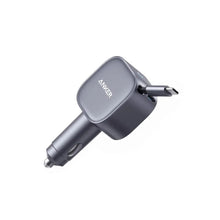 Load image into Gallery viewer, Anker 75W USB-C Car Charger with Built-in Retractable USB-C Cable - Black
