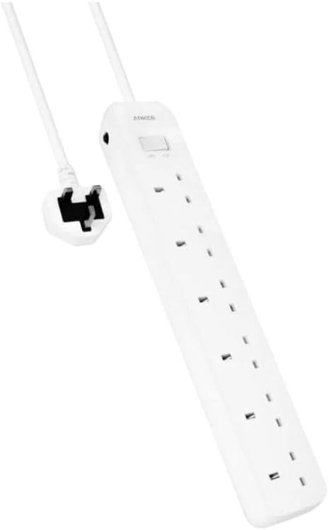 Anker Power Strip 6in1 AC Outlet,Surge Protection,On/Off Switch,1.8m Cable