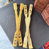 2 Piece  Wood That Serves As Both a Back Scratcher And a Massage Roller