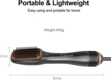 Load image into Gallery viewer, Joy 2 In 1 Professional Hair Dryer Brush Negative Ion Blow Dryer Straightening
